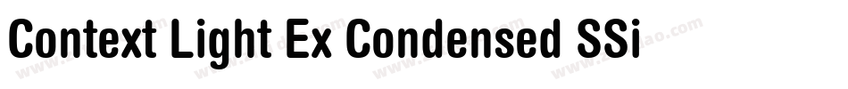 Context Light Ex Condensed SSi Normal字体转换